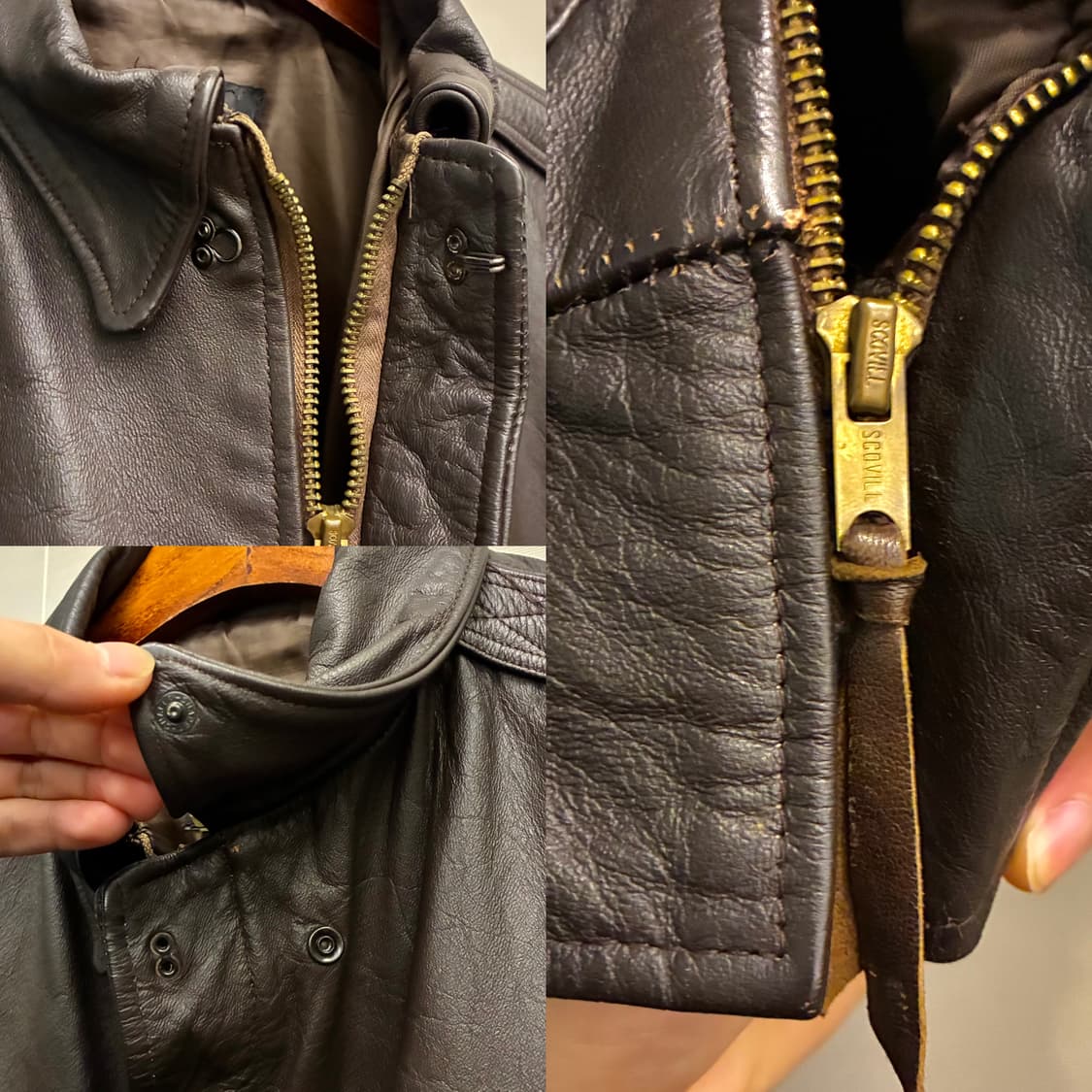 (36/97)USA spiewak 스피왁 골든플리스 A-2 레더 가죽자켓 상품이미지8