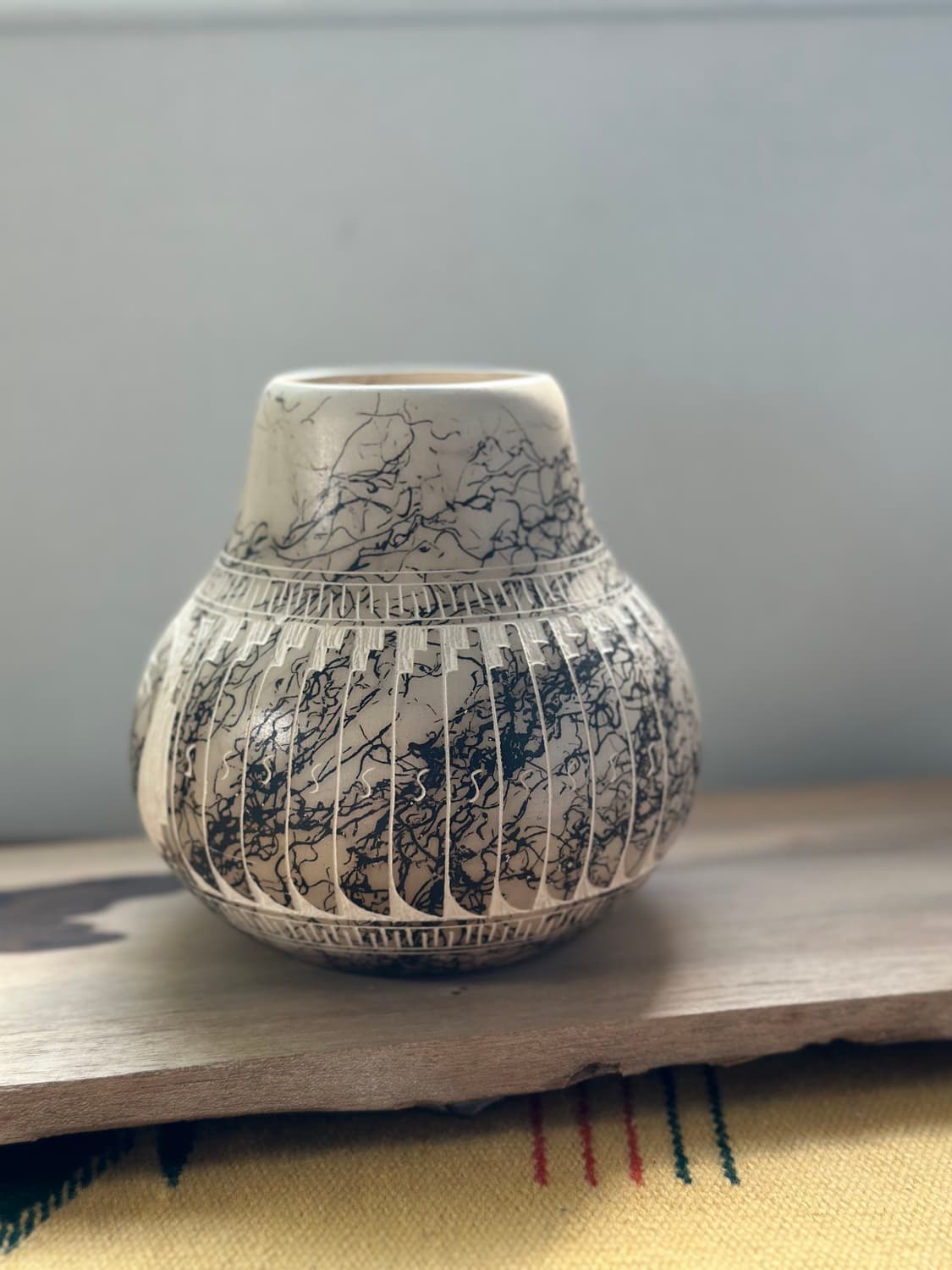 J Tso Navajo Horsehair Pottery Vase 상품이미지2