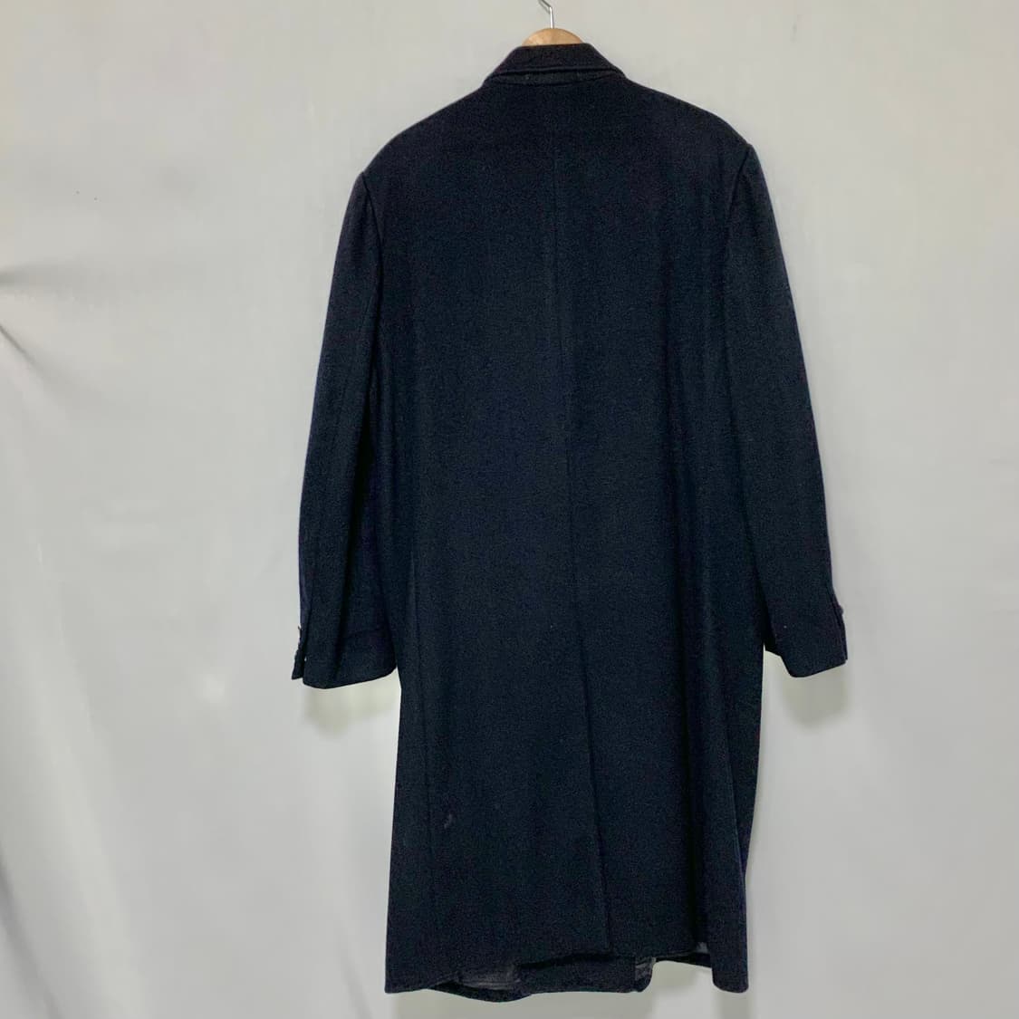 빈티지 캐시미어 100% 네이비 더블 버튼 롱 피코트 남녀공용 상품이미지4