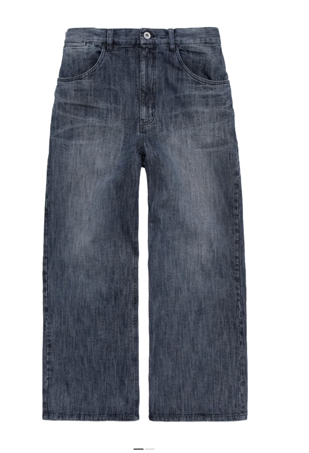 (2) 폴리테루 에이지드 고시마 데님 팬츠 워시드 미드인디고 상품이미지1