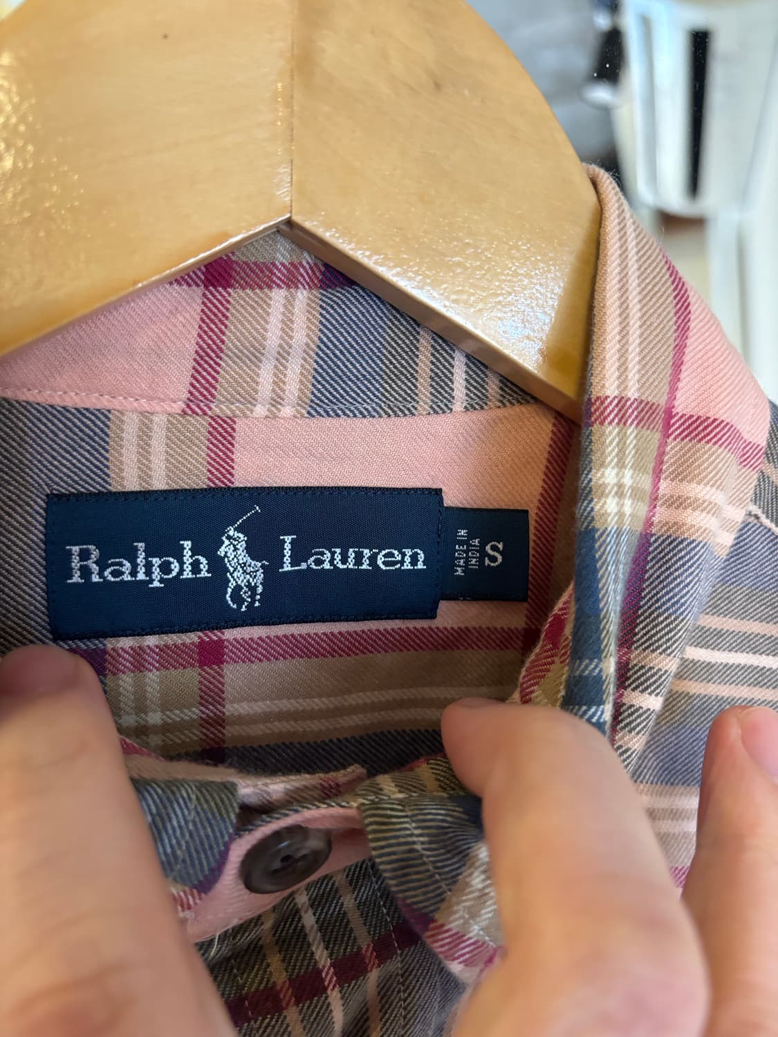 폴로 랄프로렌 핑크 체크 셔츠 상품이미지3