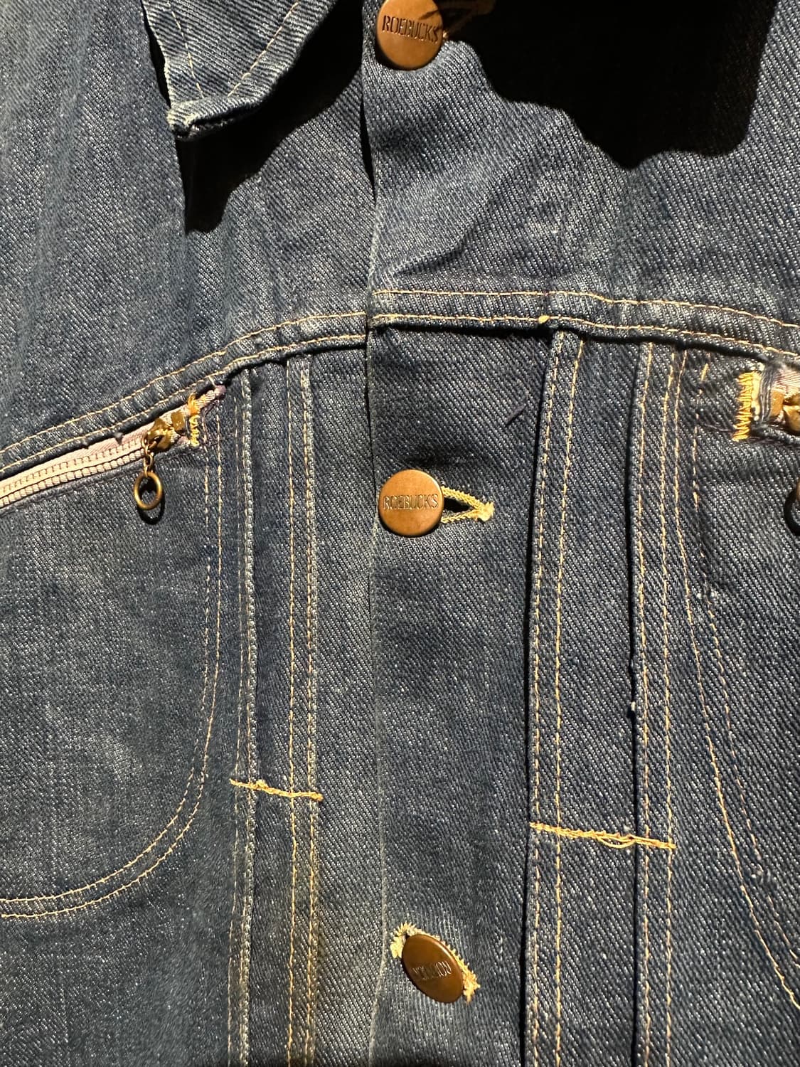 1950s USA 빈티지 시어스 로벅스 2세대 웨스턴 셀비지 데님 자켓 상품이미지4