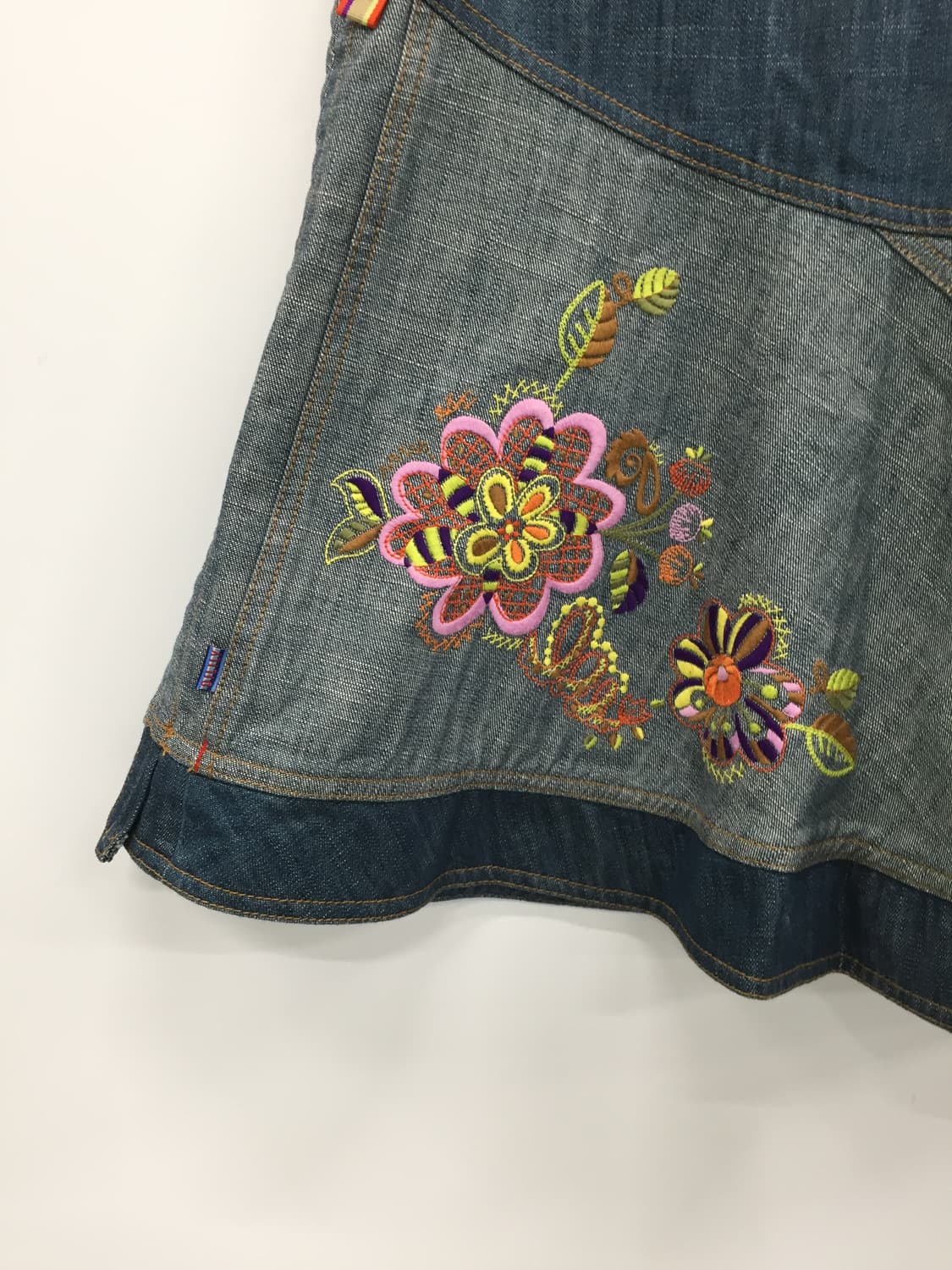 'Oilily' Floral Stitch Denim Skirt 상품이미지9