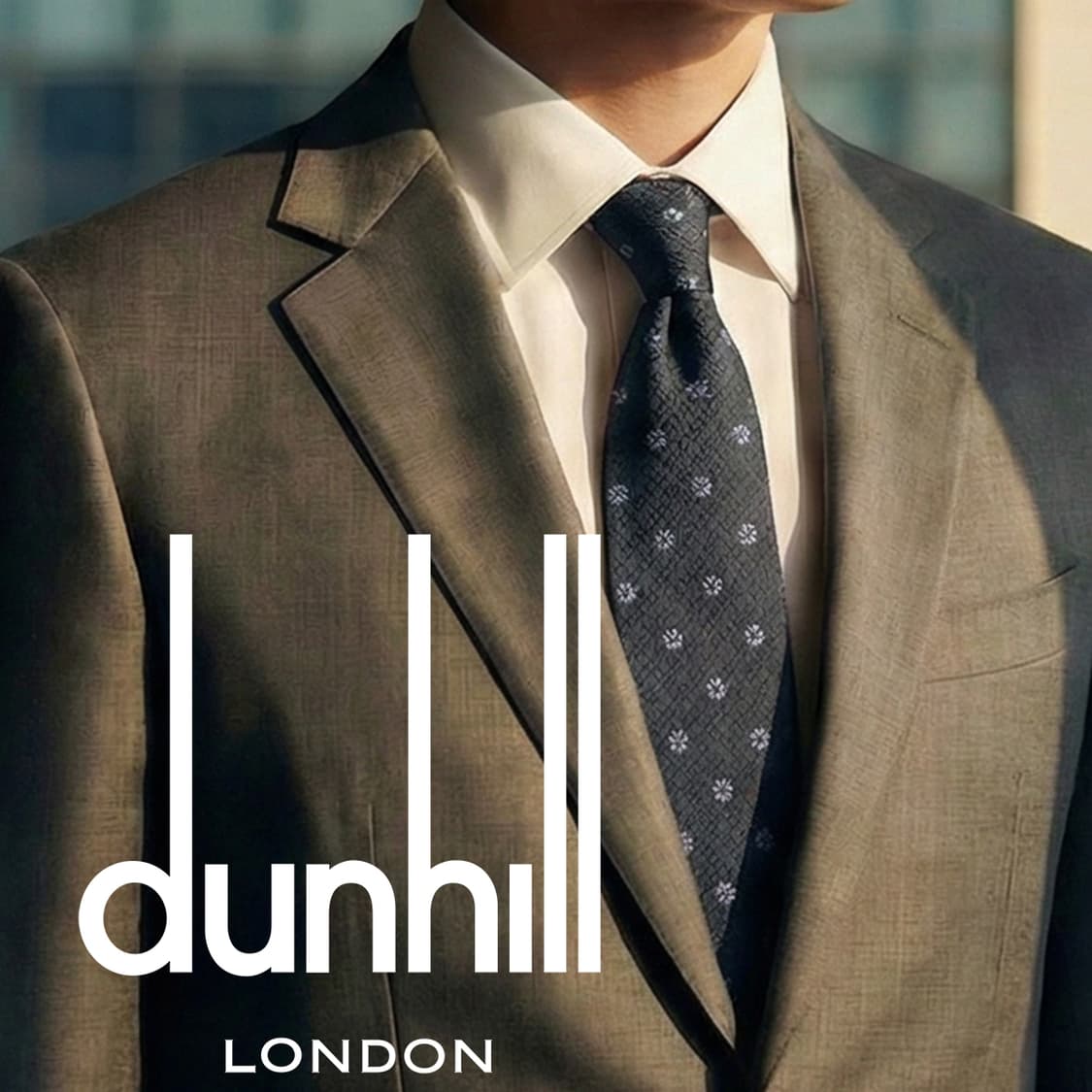 던힐 실크 플라워 자수 모티브 넥타이 9.4cm A+등급 K2181 상품이미지1