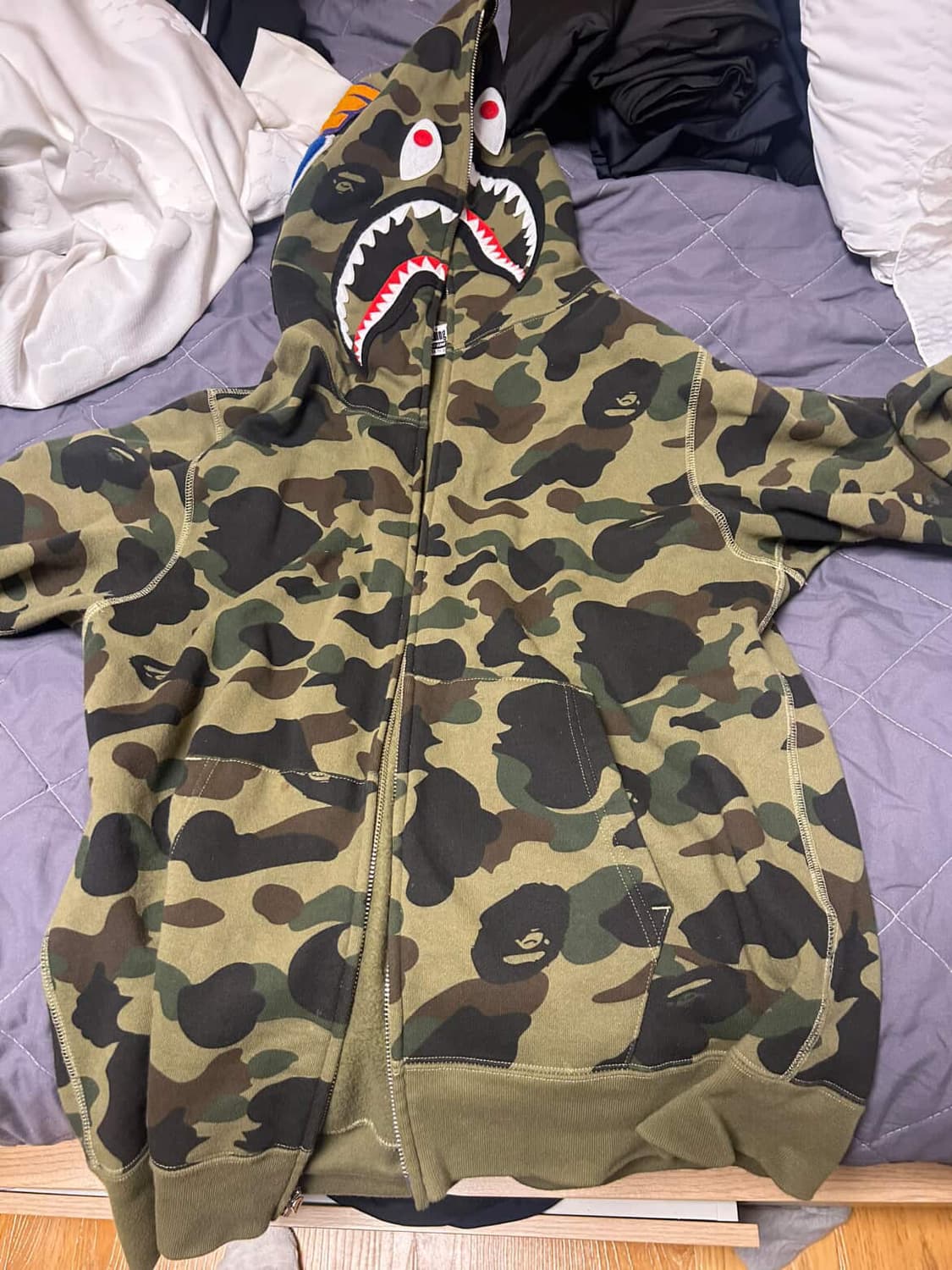 베이프 카모 후드집업 상품이미지2