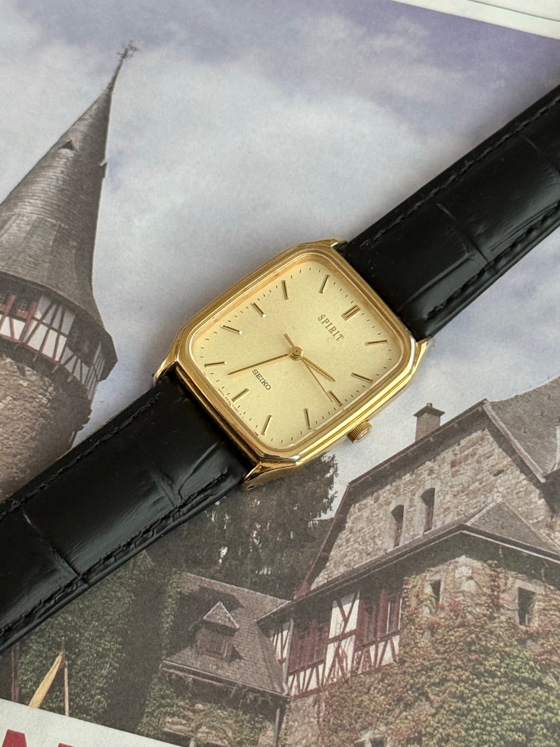 세이코 Seiko 쿼츠 스피릿 스퀘어 골드 상품이미지1