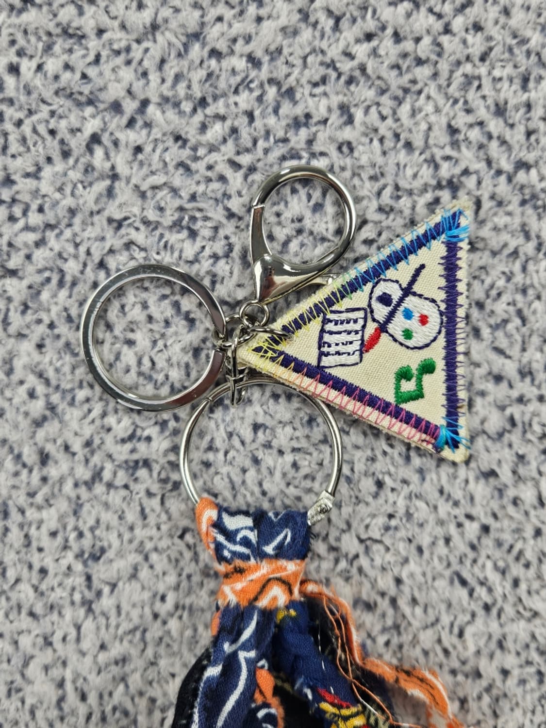 핸드메이드 커스텀 패치 반다나 카라비너 키링 / 11677 상품이미지2