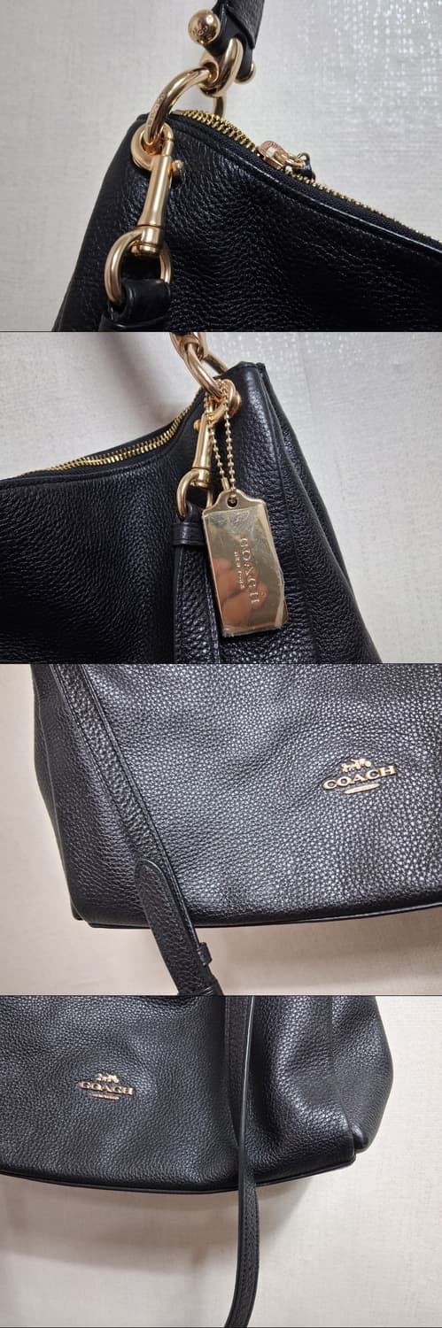 코치 블랙 가죽 숄더 겸 크로스백 최고의컨디션 상품이미지4