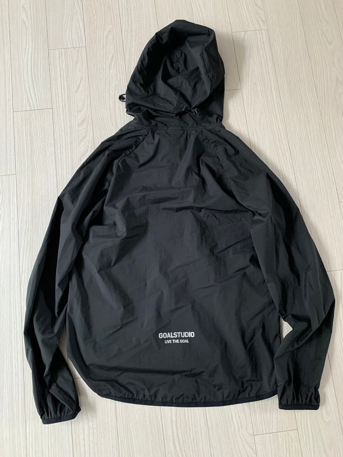 GOAL STUDIO 블랙 초경량 바람막이 후드집업 상품이미지5