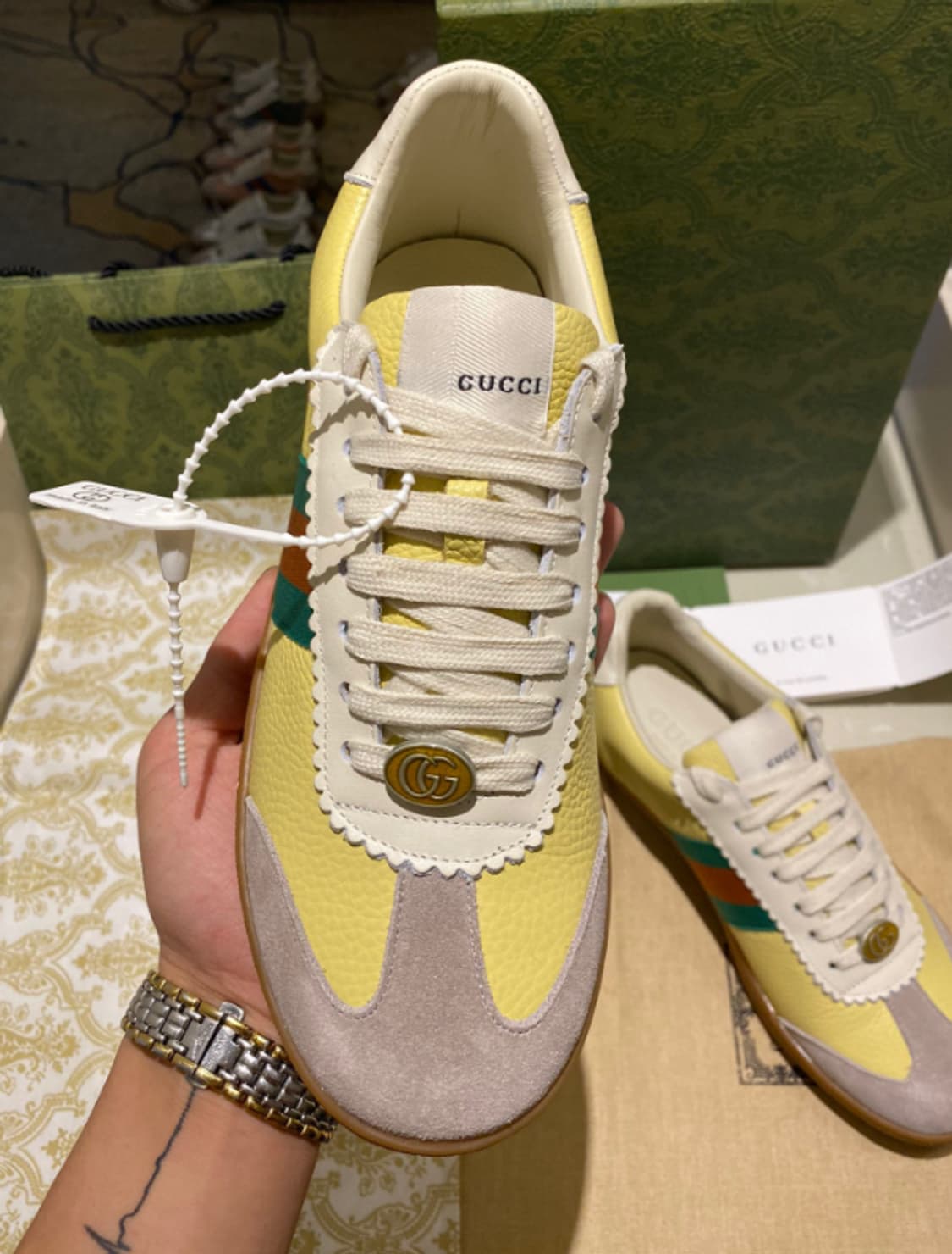 GUCCI G74 Web 시리즈 독일식 훈련용 슈즈, 로우 탑 디자인으로 상품이미지3