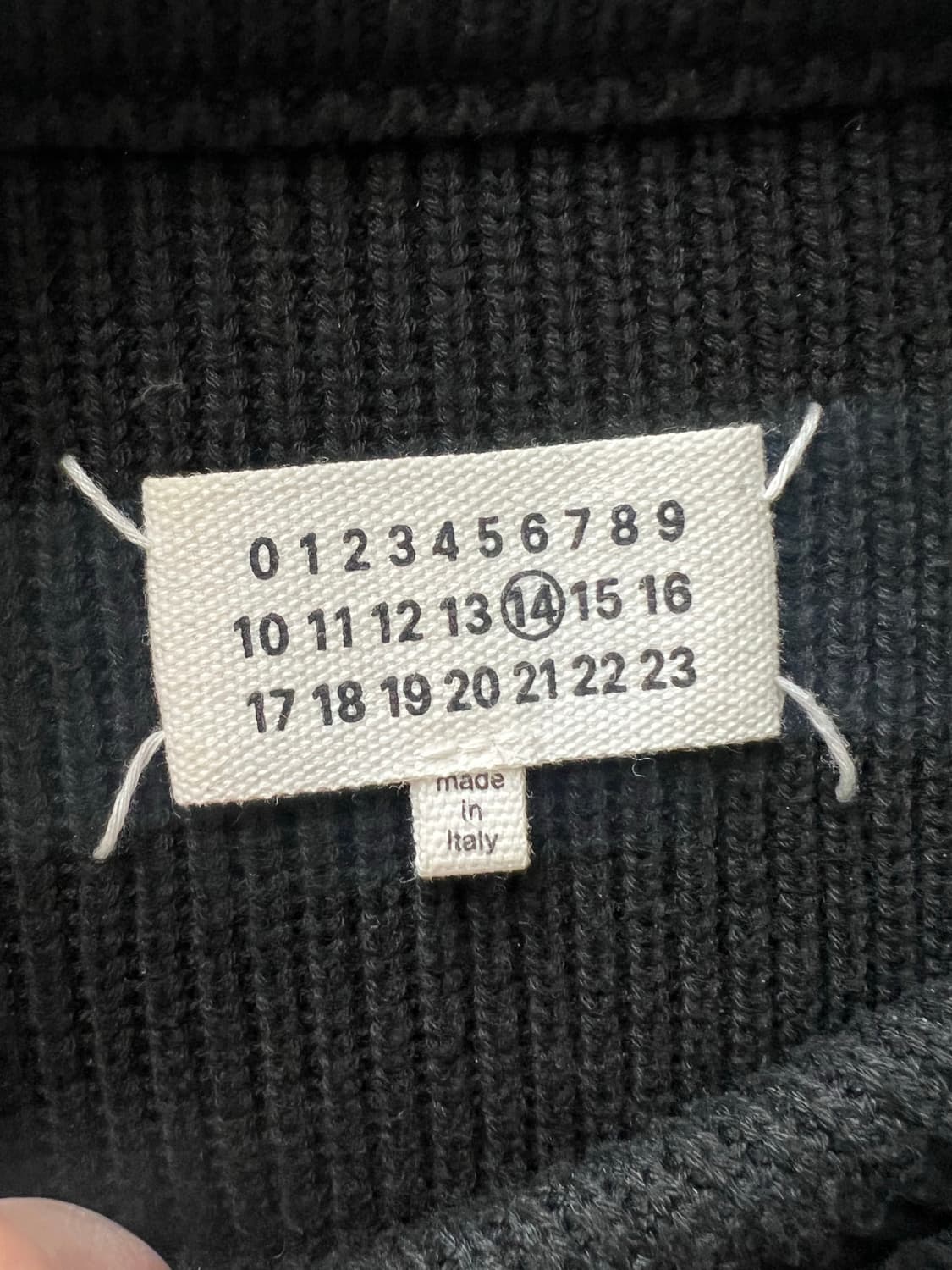 마르지엘라 스티치 골지 니트 블랙 46 상품이미지3