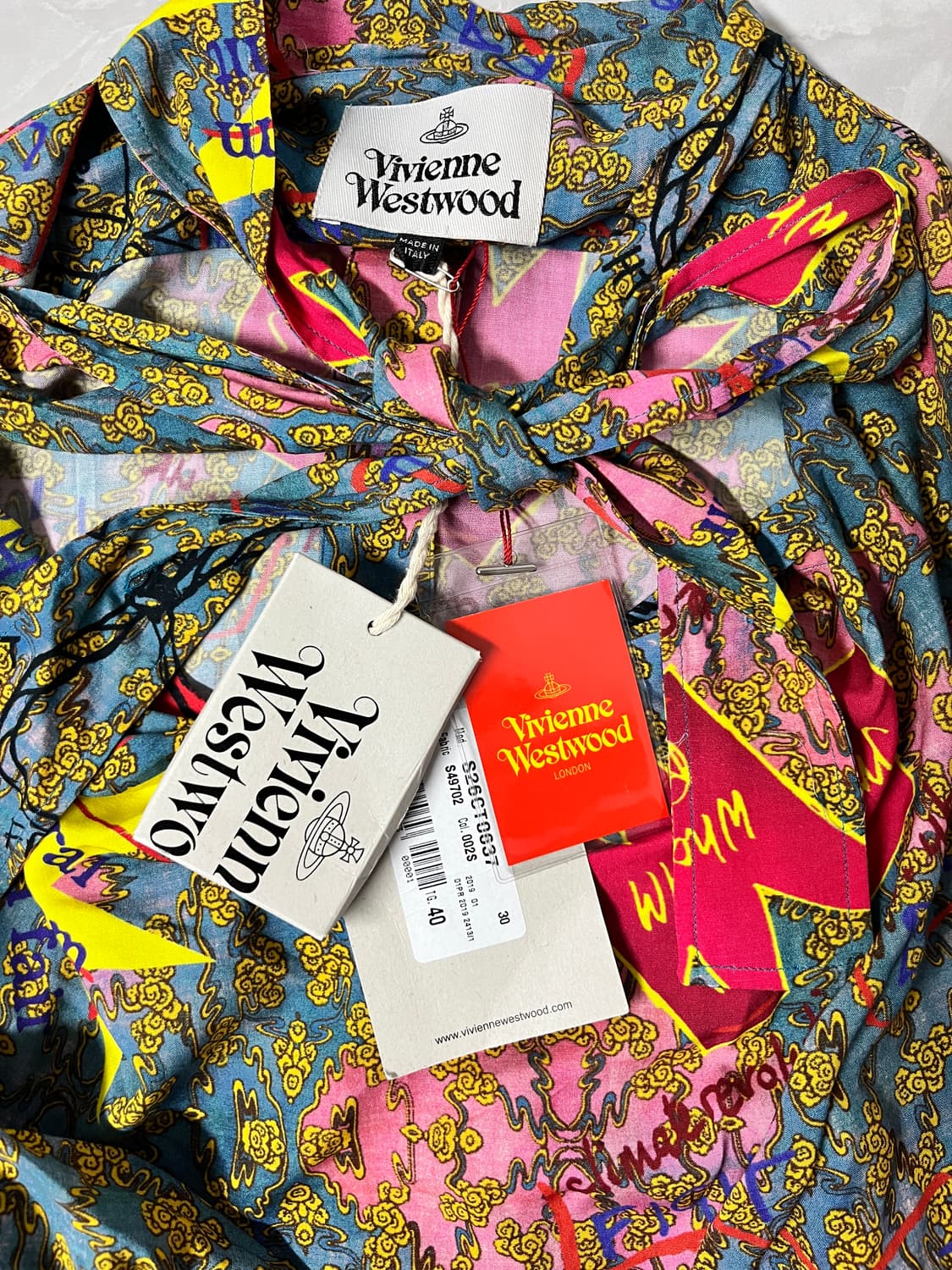 비비안 웨스트우드 패턴 셔츠 40사이즈 새상품 상품이미지5