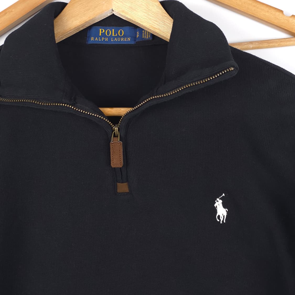 폴로 랄프로렌 코튼 하프집업 블랙 (S) 상품이미지3