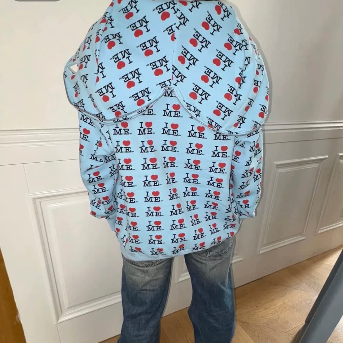 애슐리윌리엄스 블루 iloveme 후드집업 상품이미지5