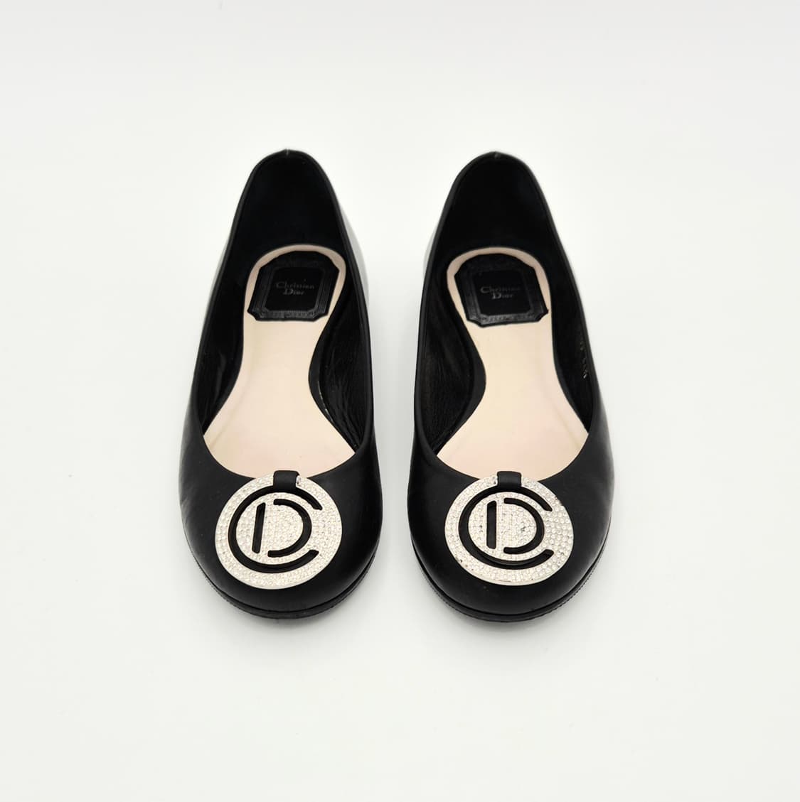 크리스찬 디올 CD 크리스탈 디테일 플랫 슈즈 34.5 상품이미지1