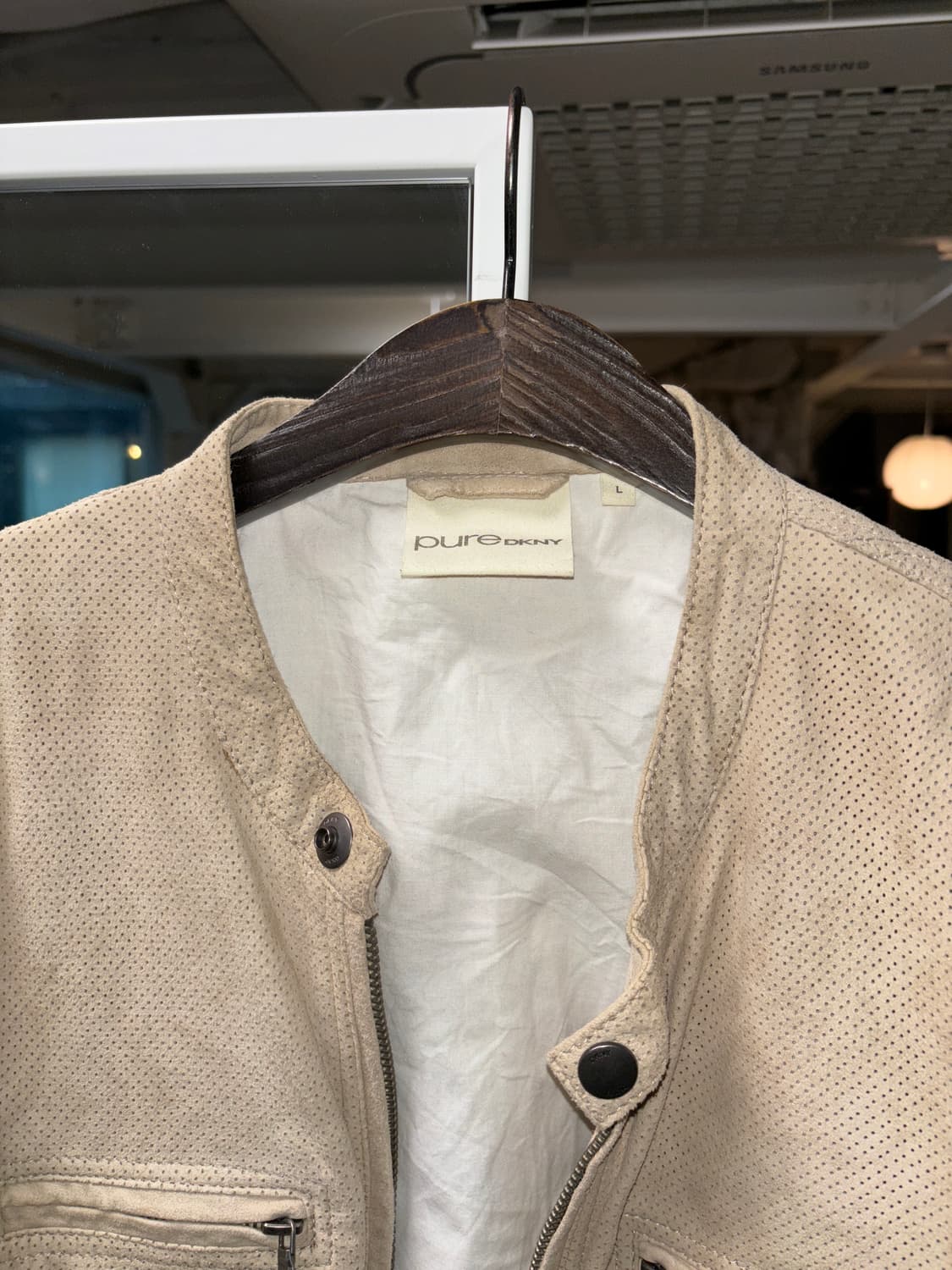 Pure dkny 스웨이드 카페레이서 자켓 상품이미지7
