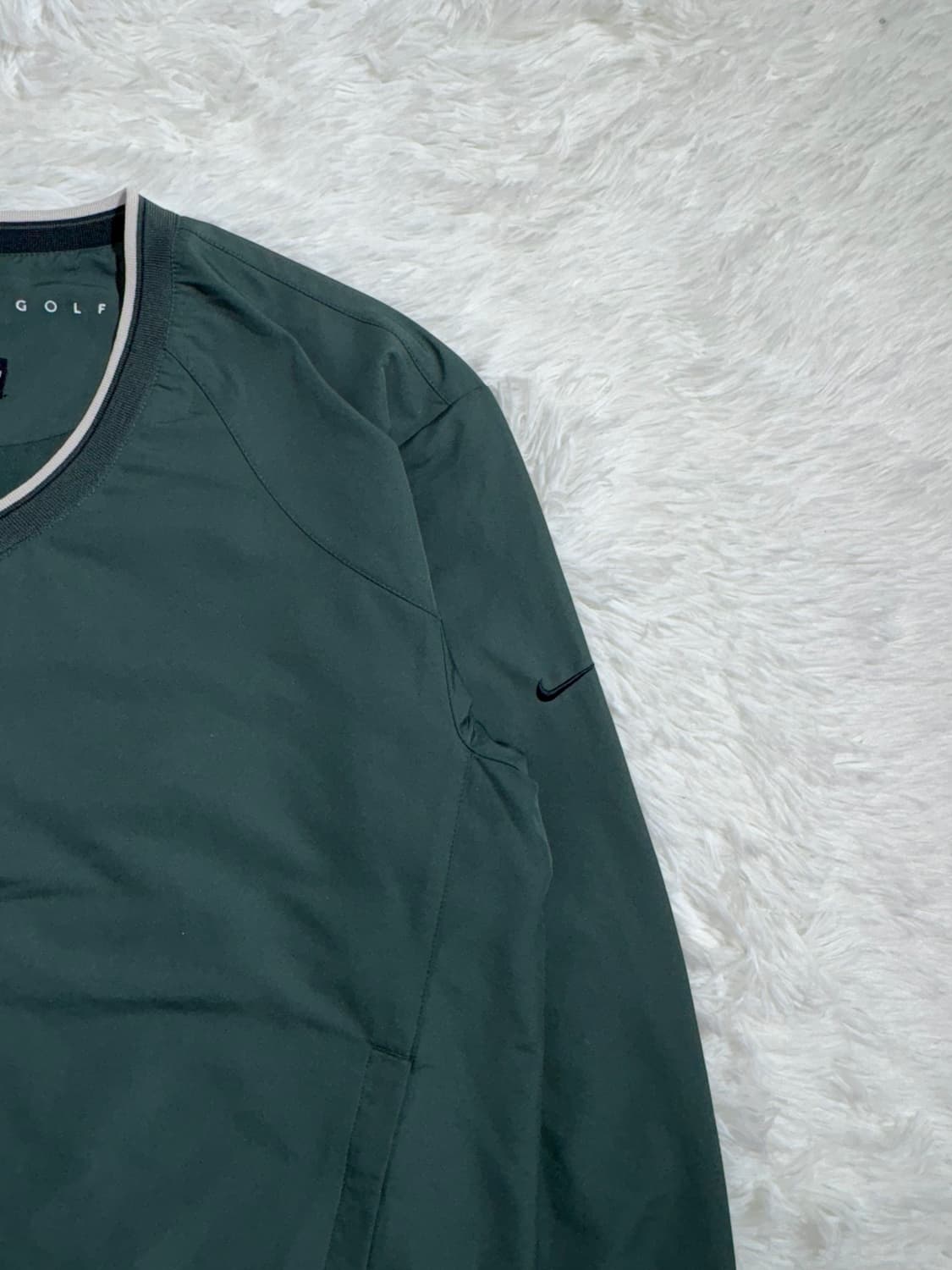 나이키 GOLF 사이드 스우시 카키 풀오버 웜업  상품이미지5