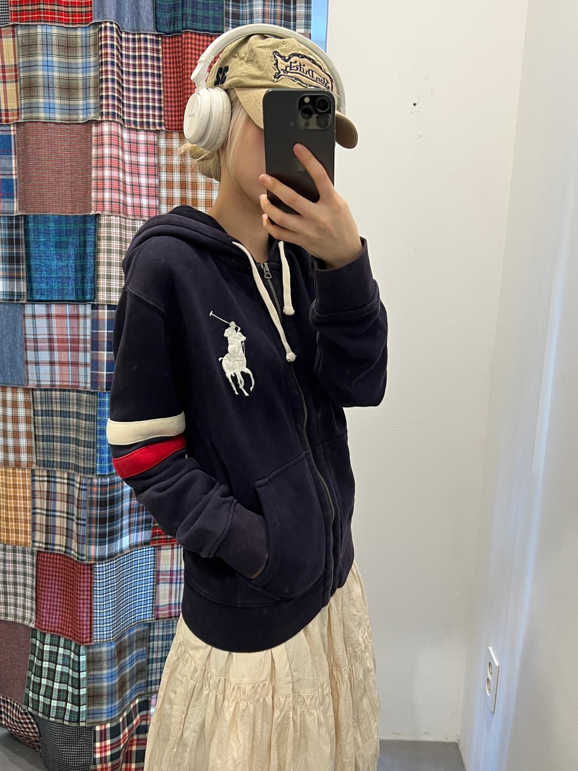 폴로 빅포니 네이비 후드집업 상품이미지3