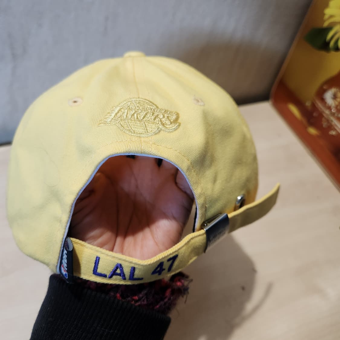NBA LA 레이커스 옐로우 볼캡 | 파스텔 옐로우 포인트 캡 상품이미지3