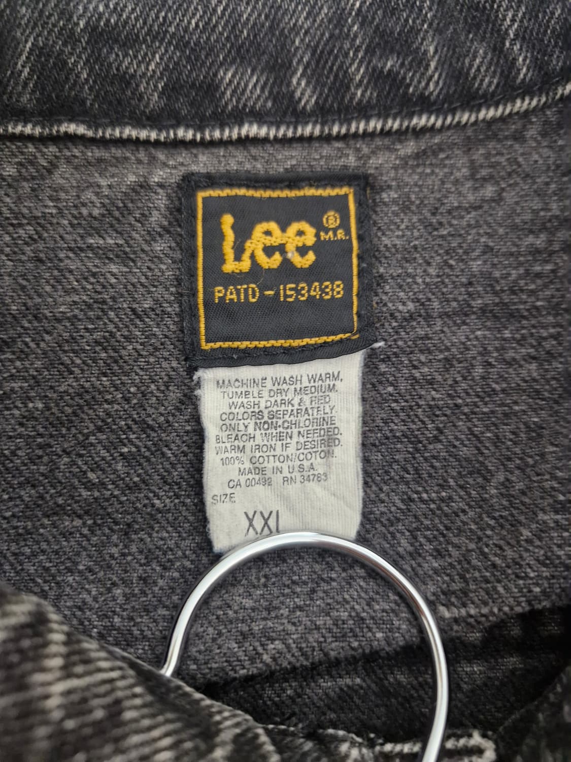 리(LEE)90's USA 블랙 워싱 데님 자켓 상품이미지5