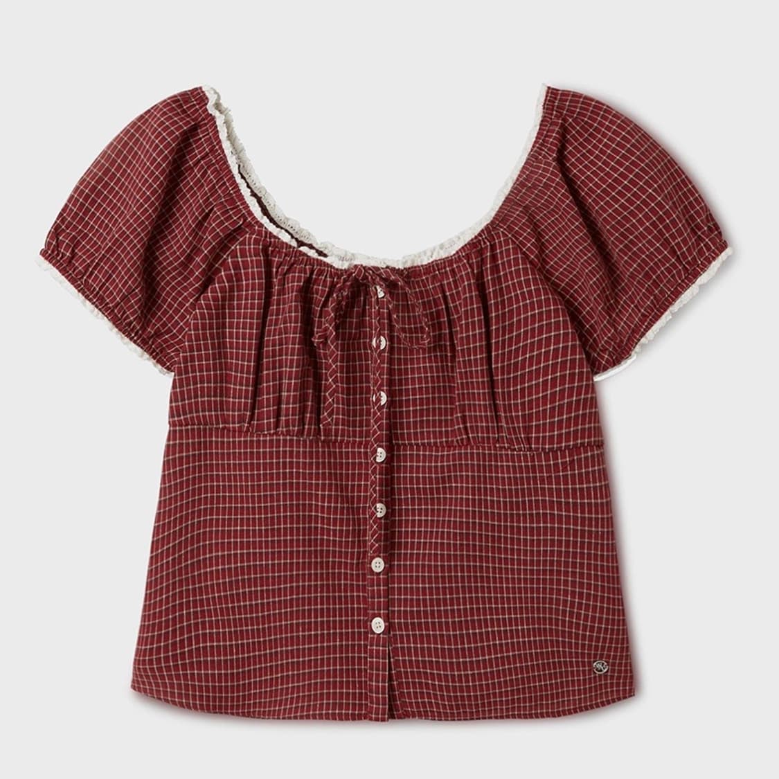 후아유 체크패턴 블라우스 상품이미지1