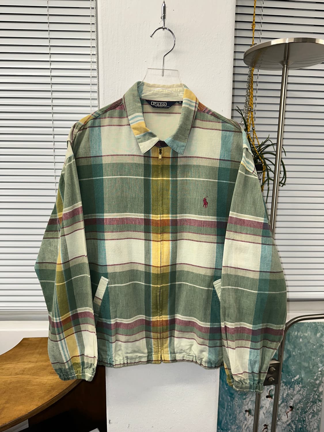 폴로 마드라스 체크 멀티 봄버 자켓  상품이미지1