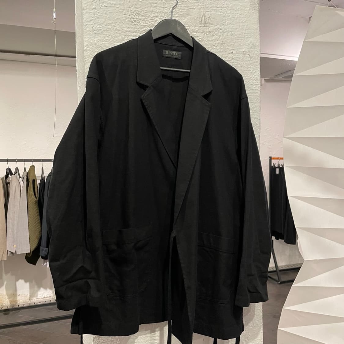 요지야마모토 랩 디테일 오버사이즈 블레이저 상품이미지2