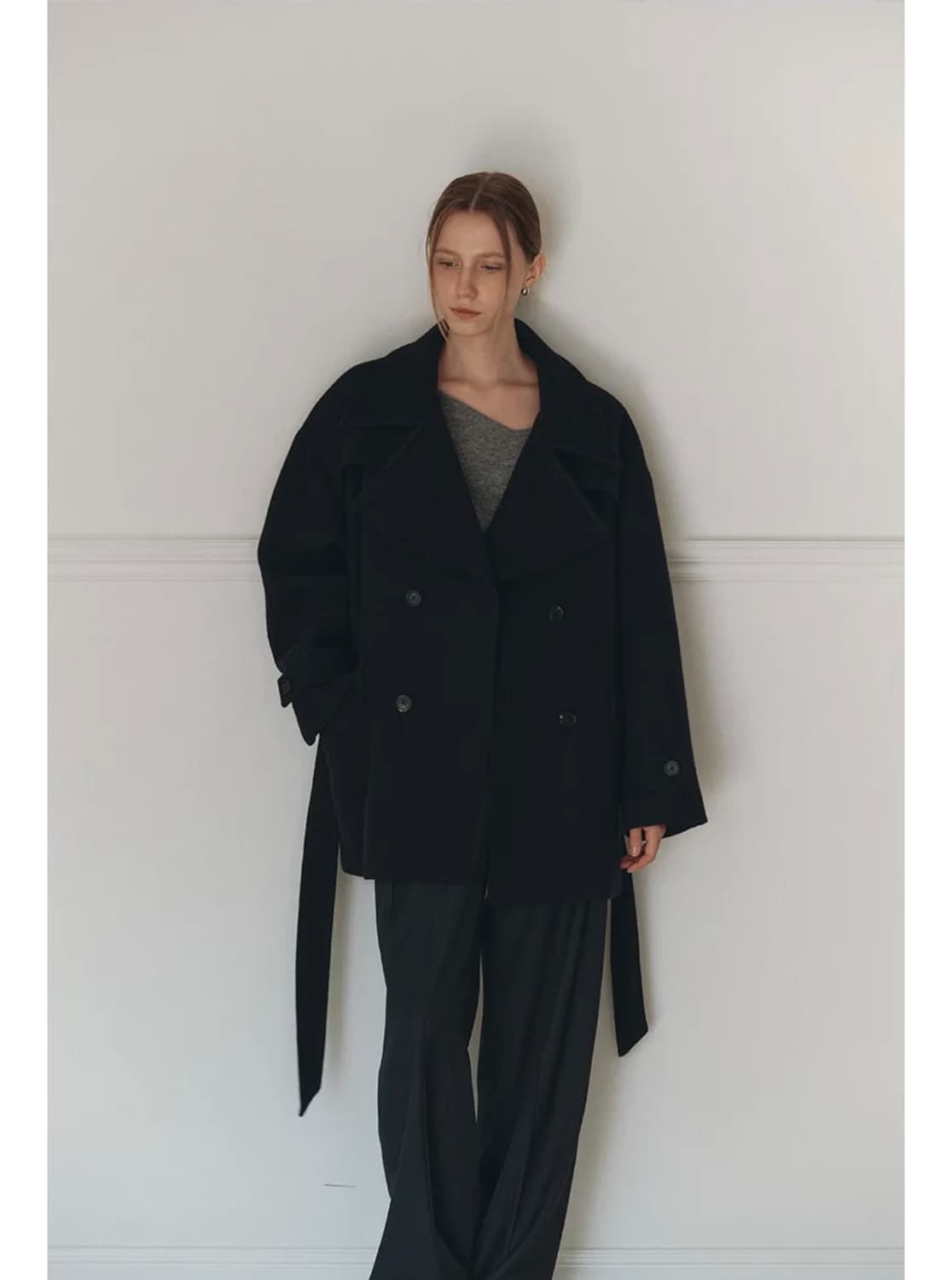 아워코모스 버튼 오프숄더 니트  상품이미지5