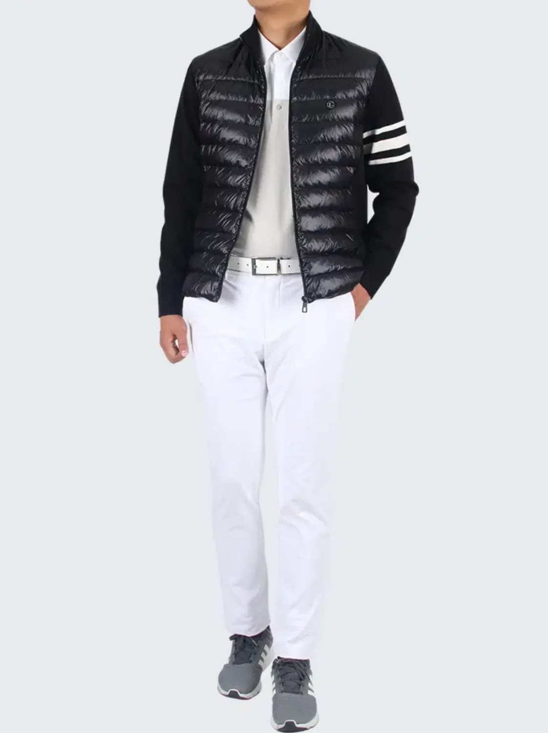 TG골프 남성 니트 배색 구스다운 경량패딩 100 상품이미지1