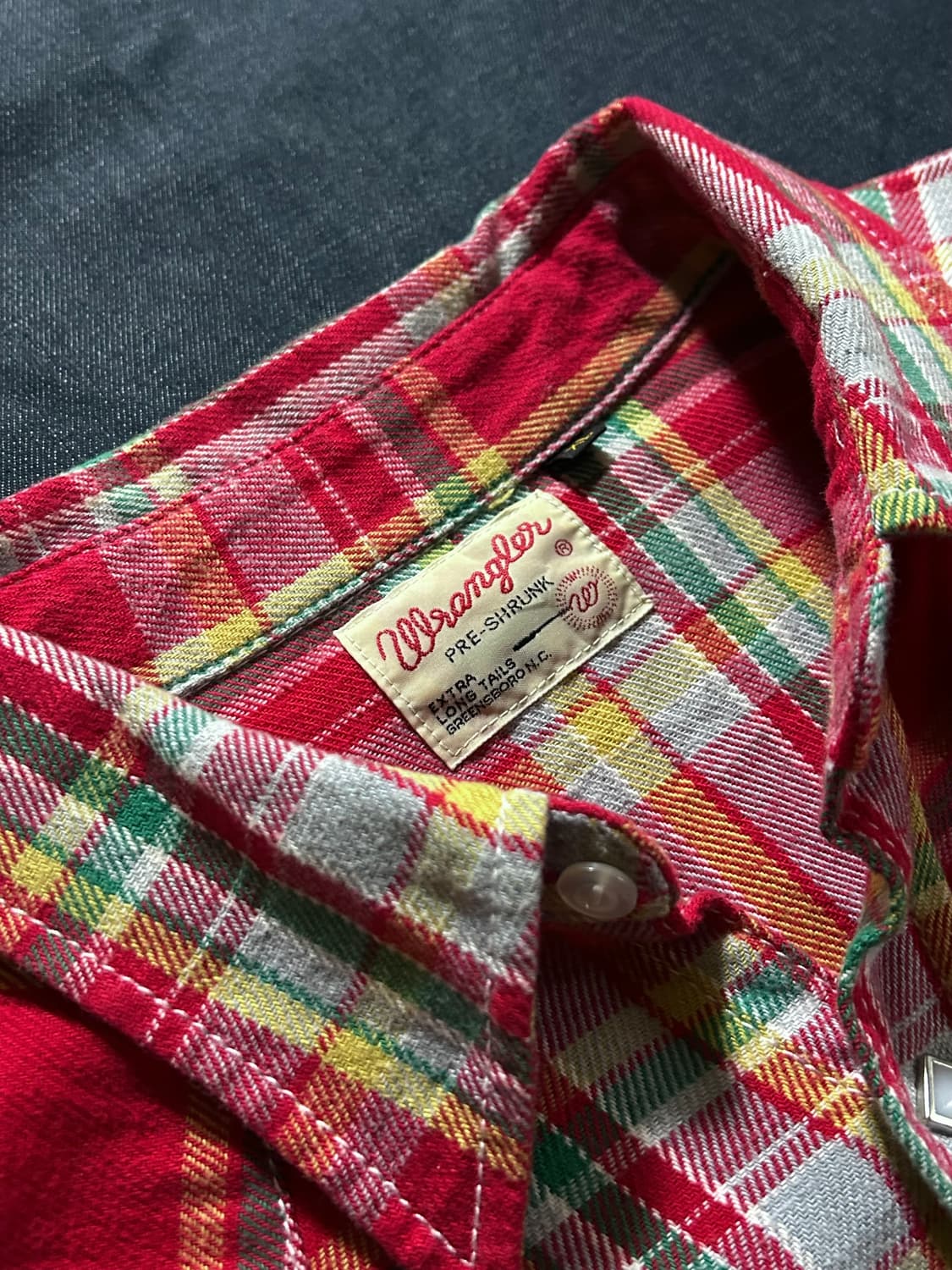 랭글러 웨스턴 플란넬 체크 셔츠 상품이미지4