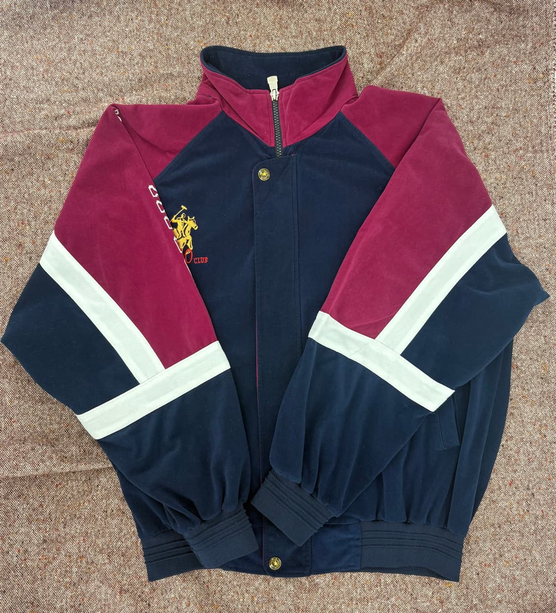THE FOX POLO CLUB 레트로 배색 트랙 점퍼 상품이미지1