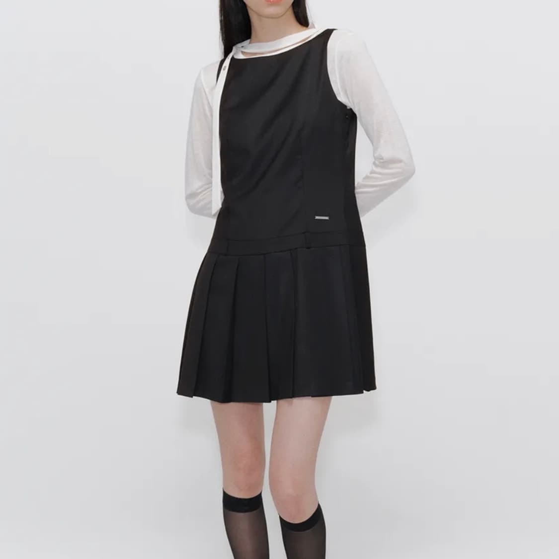 (새상품) 미세키서울 Pleats one piece BLACK 상품이미지1