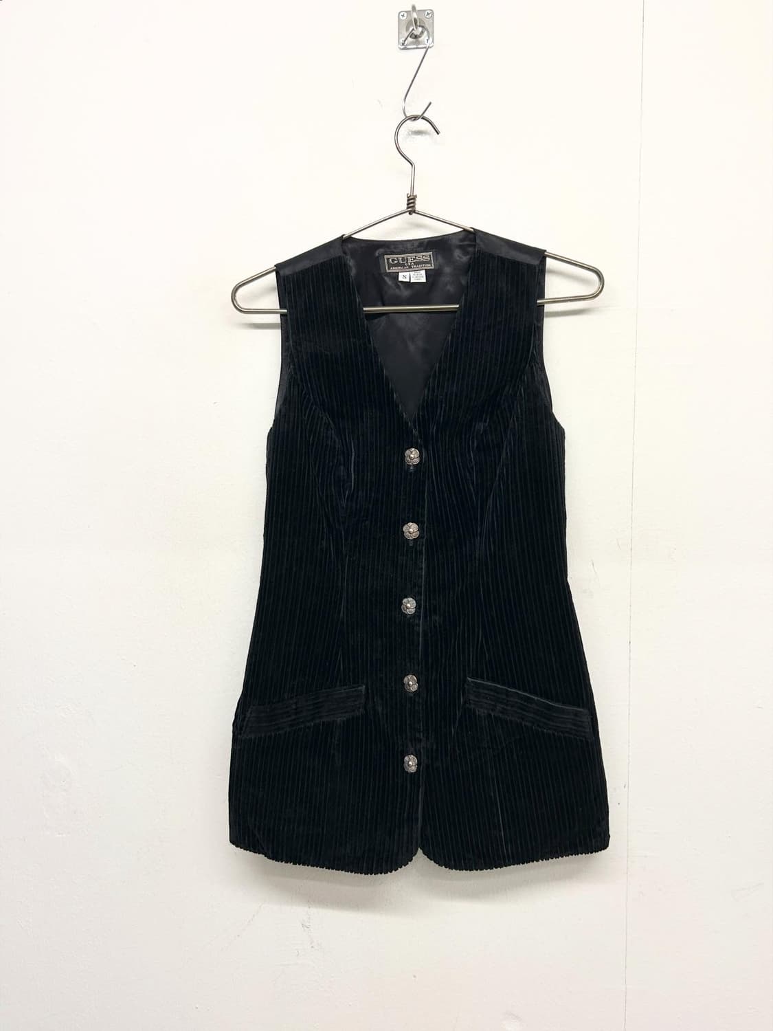 90s USA GUESS 블랙 코듀로이 조끼 상품이미지1