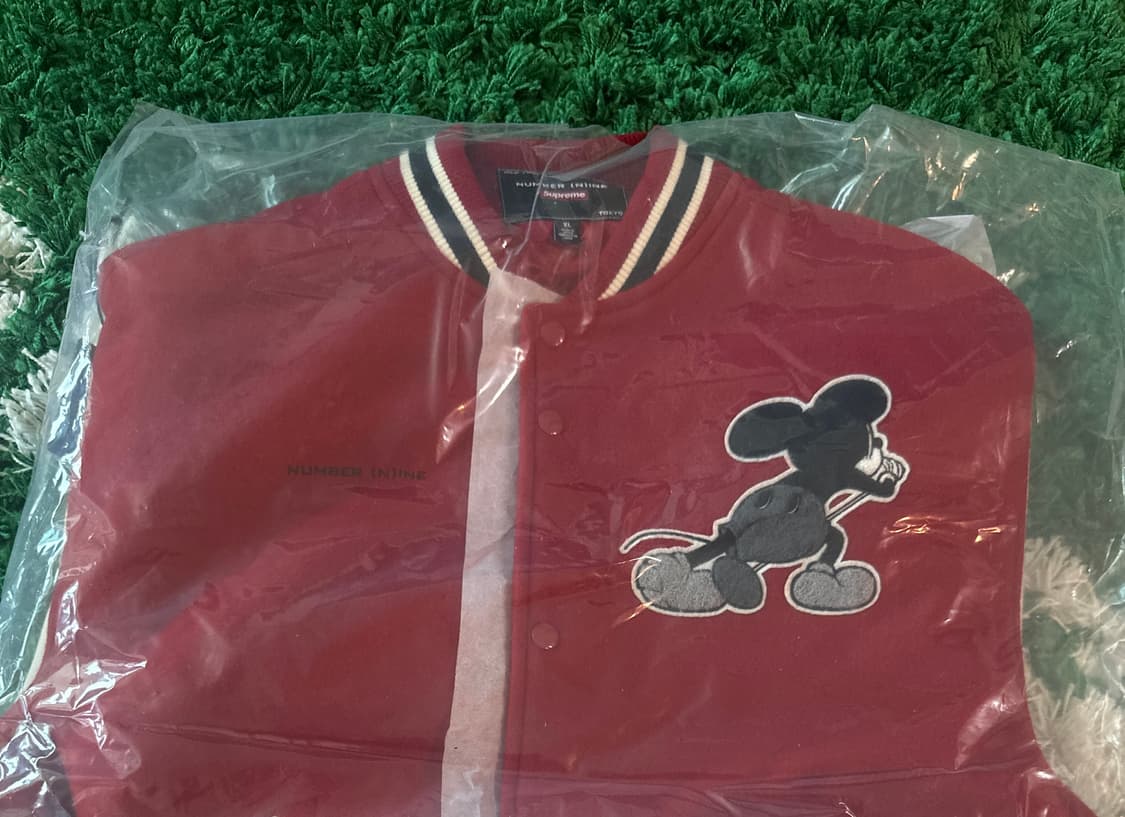 슈프림 x 넘버나인 x 미키마우스 바시티 상품이미지1