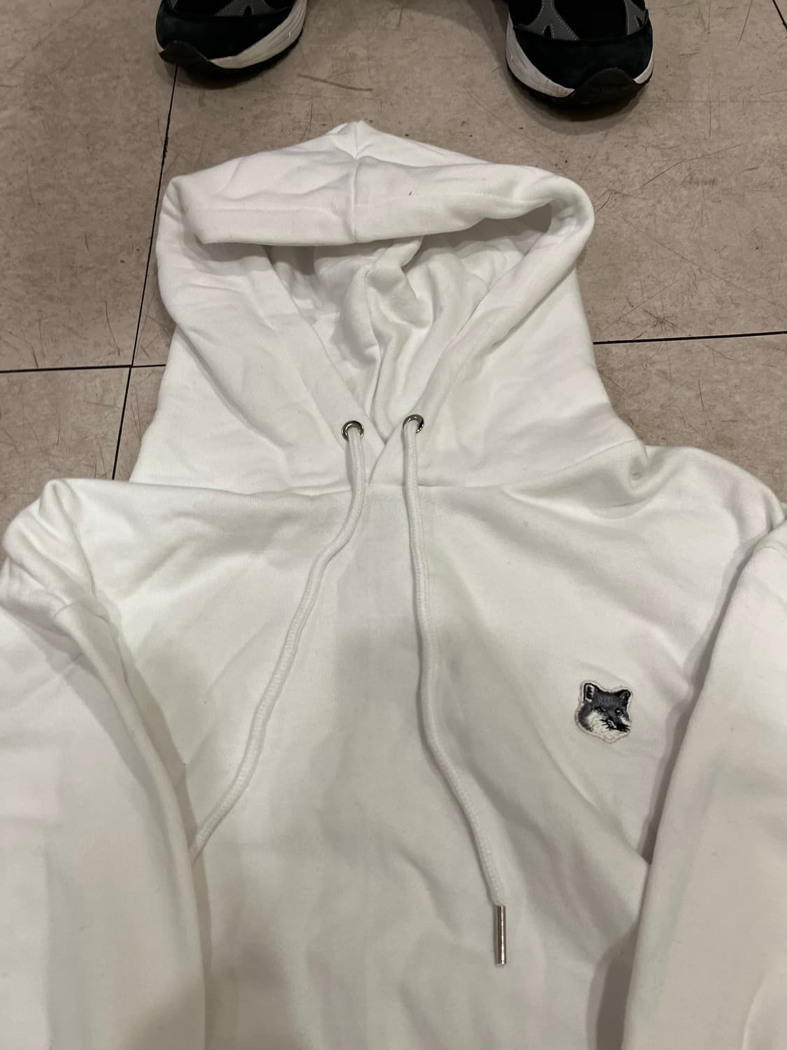 메종키츠네 후드집업 화이트색 싸게팔아용 상품이미지3