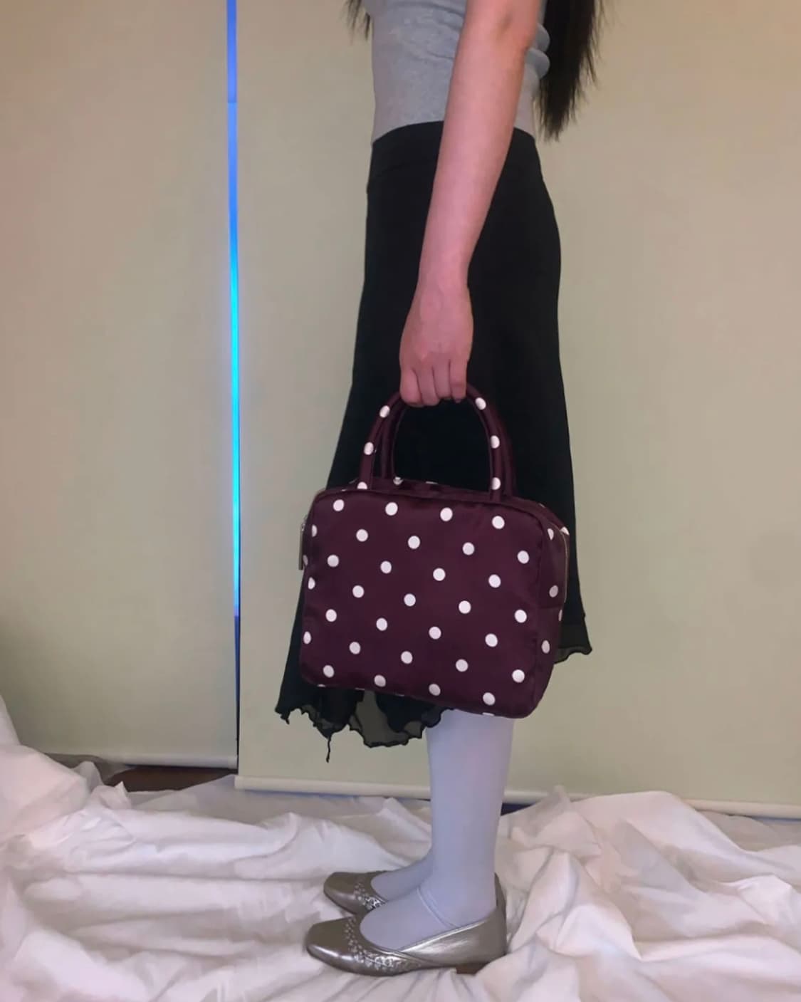 피치바스켓마켓 Polka Dot Bag_purple 상품이미지1