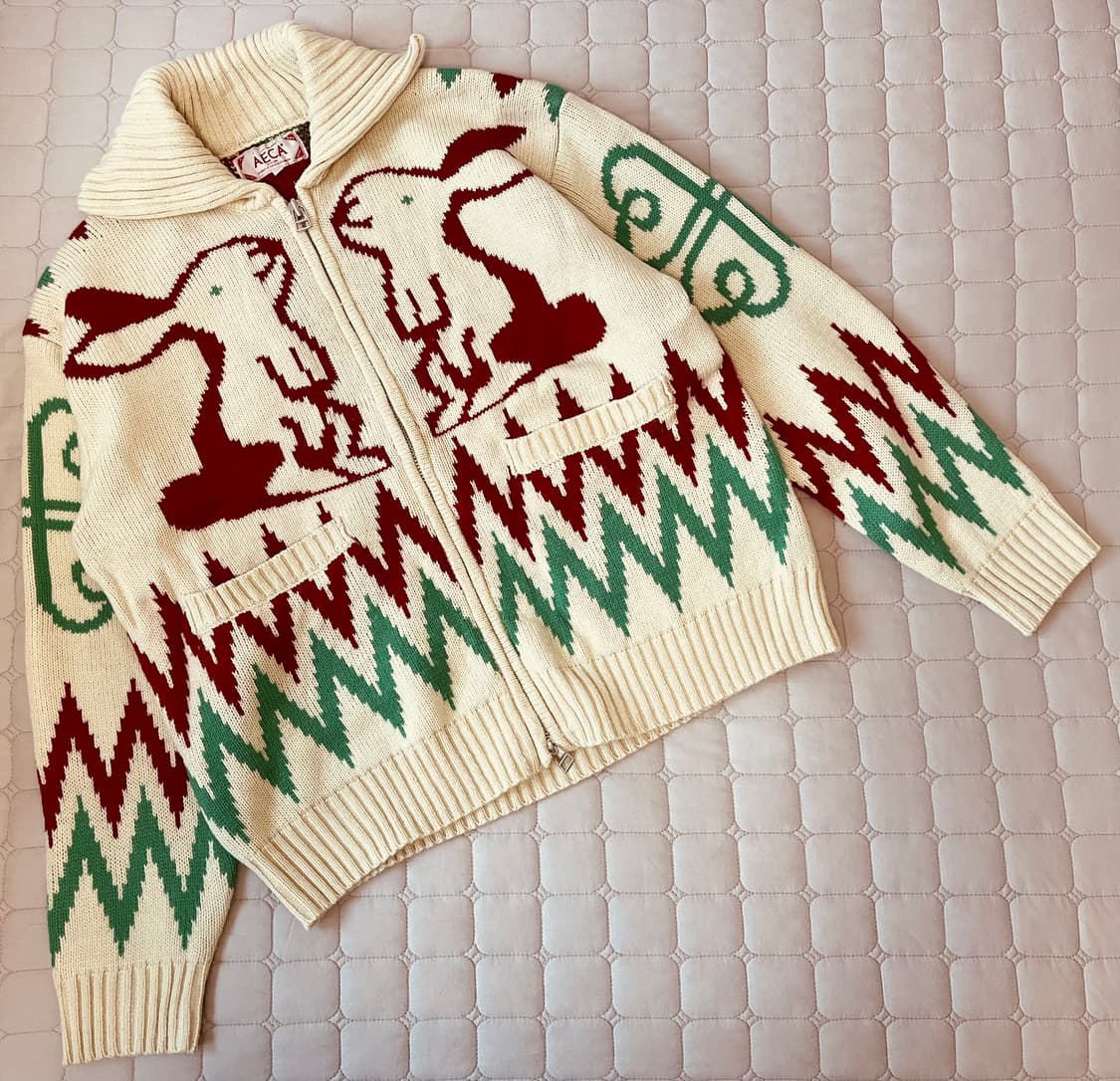 에이카화이트 코위찬 집업 니트 아이보리 L 상품이미지2