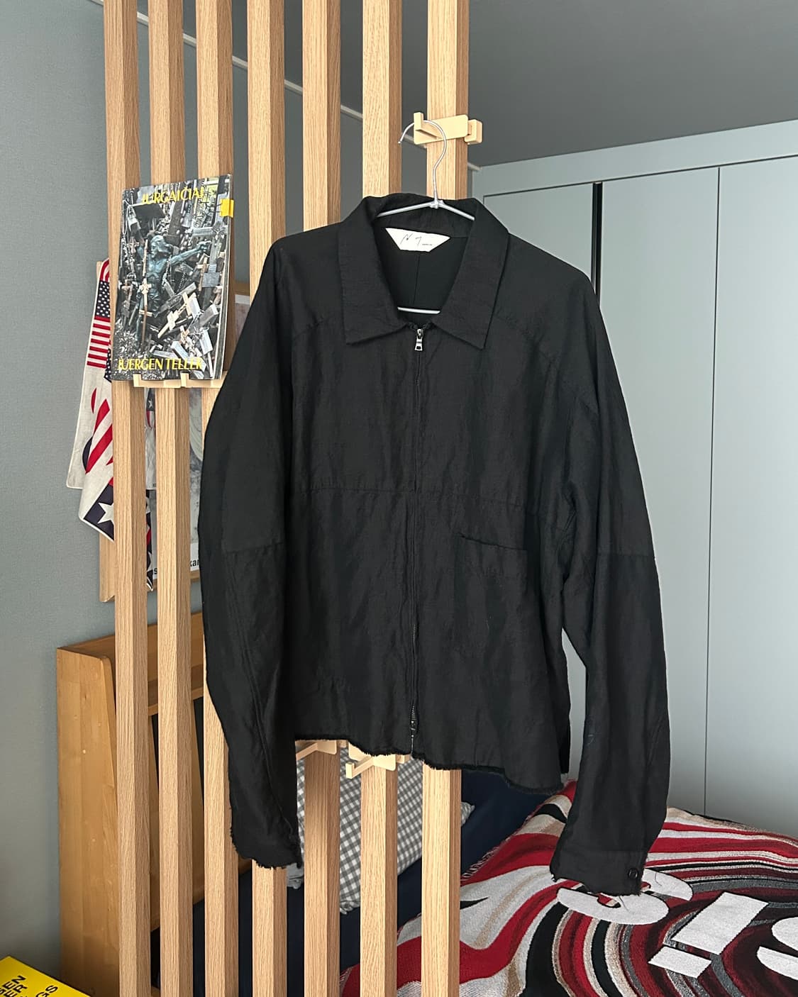 Ancellem 안셀름 울 린넨 숏 셔츠 자켓 - Black Size 2 상품이미지7