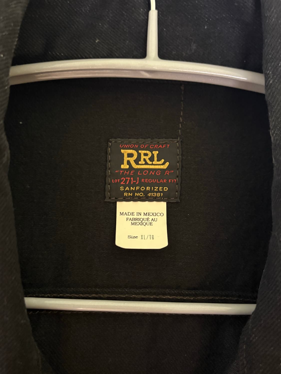 RRL 더블알엘 LOT271 black XL 상품이미지6