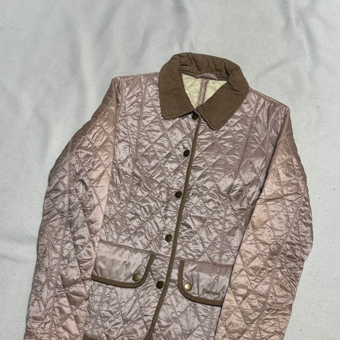 34 바버 여성용 핑크 퀄팅 자켓 상품이미지1