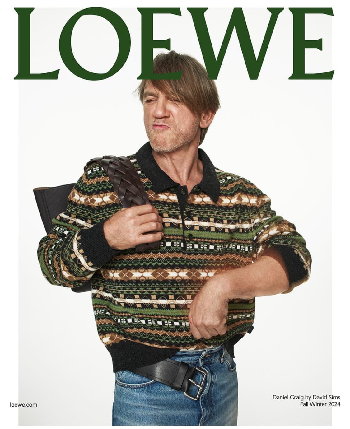 로에베 25SS 울 자카드 폴로 니트 상품이미지1