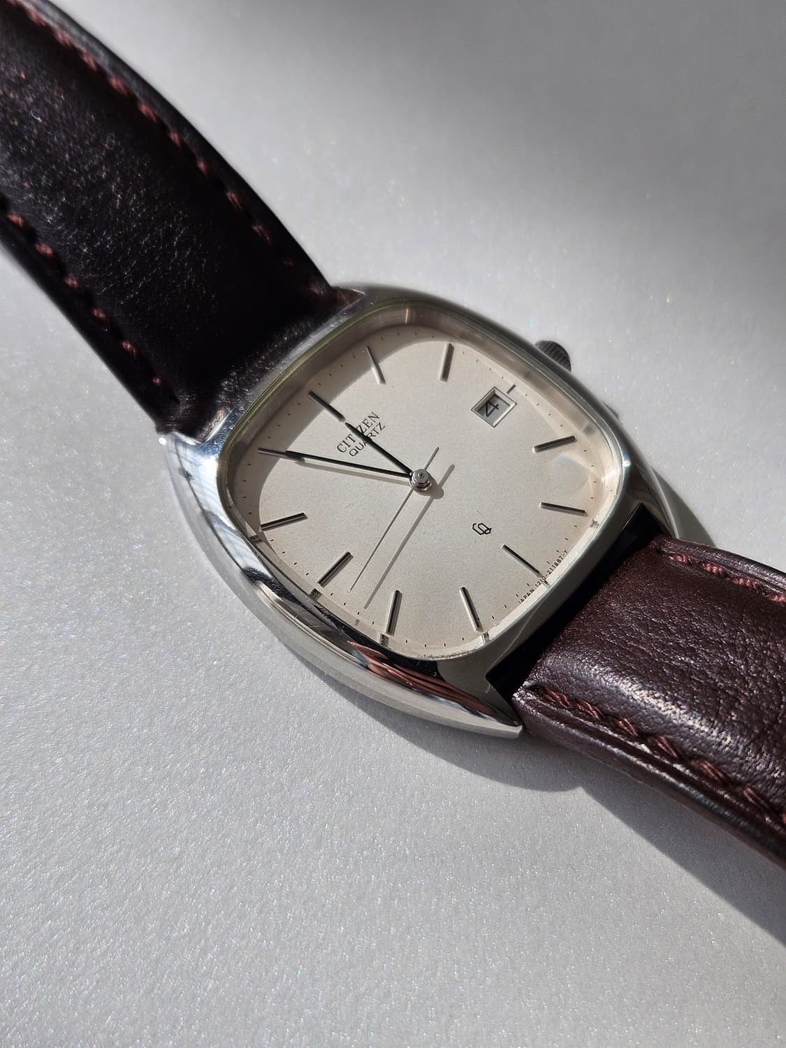 빈티지 시티즌 쿼츠 가죽 시계 상품이미지1