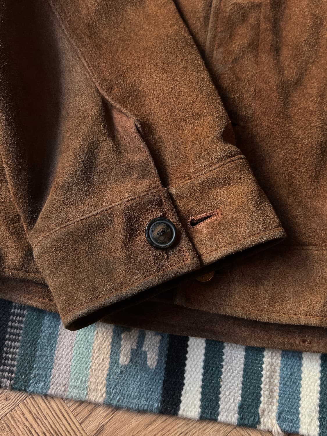 [XL]90's USA 빈티지 리얼 스웨이드 트러커 자켓 상품이미지6