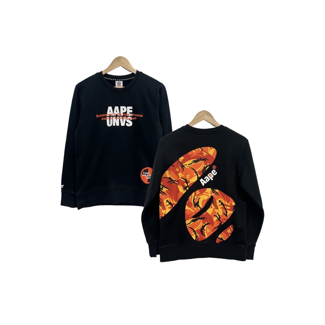 에이프 베이프 카모플라쥬 빅로고 프린팅 맨투맨  상품이미지1