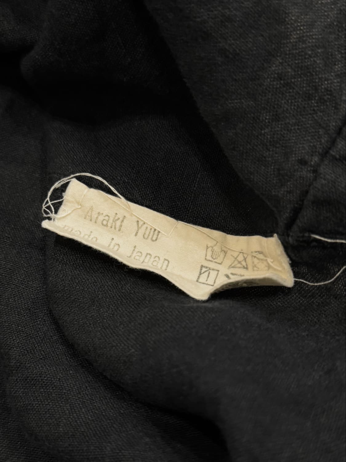 Araki Yuu 빈티지 린넨 네추럴 다잉 Raw-Cut 셔츠 상품이미지9