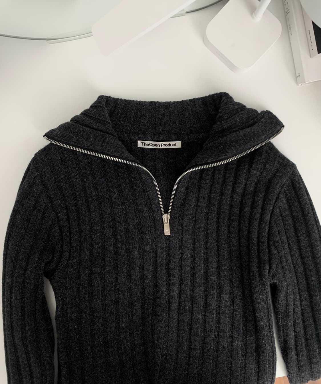 더오픈프로덕트 오픈yy 니트 집업 상품이미지1