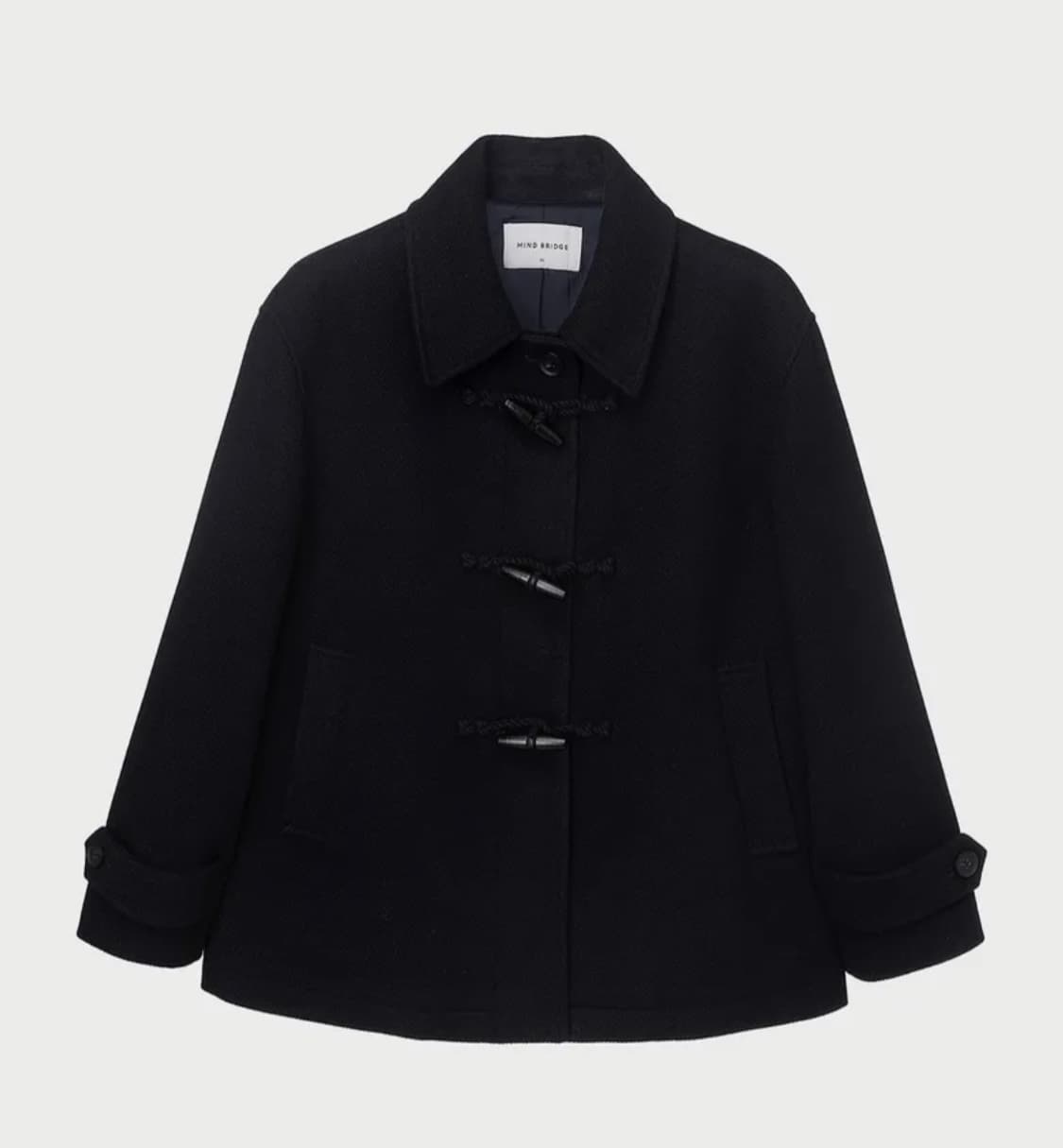 마인드브릿지 우먼 울라이크 오버핏 더플 하프 코트 상품이미지3