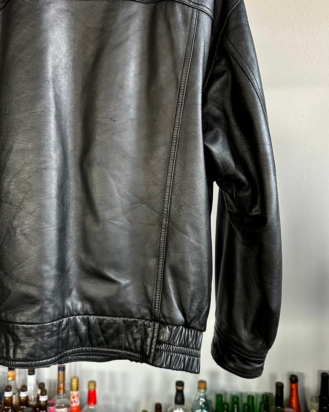 [M]런던포그 90s 양가죽 레더 봄버 자켓 상품이미지7