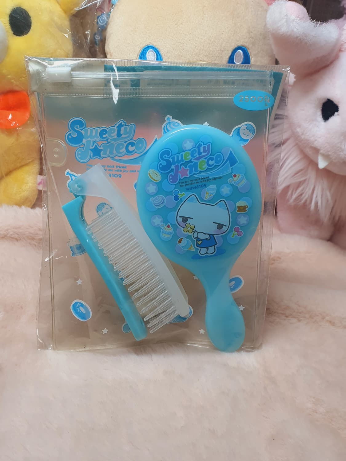 미개봉) 아이네꼬 고전 브러쉬 빗 거울 세트 와와 109 아이네코 빈티지 상품이미지1