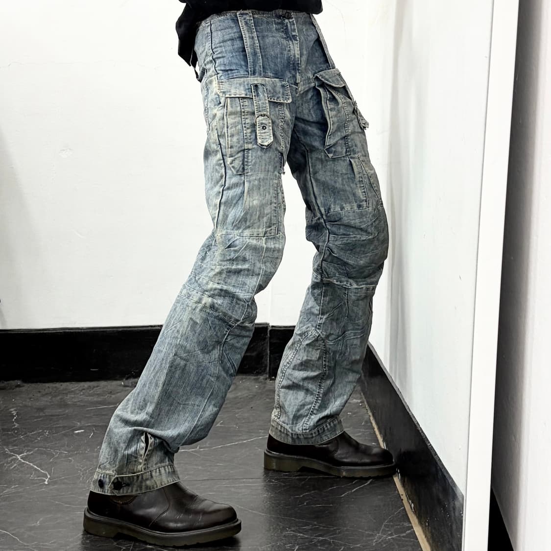 마리떼 프링소와 저버 재팬 90s 데님 카고 팬츠 상품이미지3